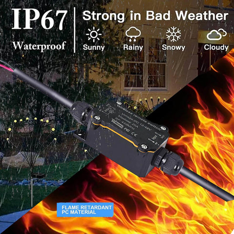 Heavy Duty Remote Control Switch For Lights Pumps And Fans 12 24 48V Waterproof Wireless 433MHz showing IP67 waterproof feature