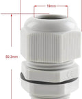 15 Pack IP68 Waterproof Cable Gland Kit Three Quarter Inch NPT Nylon Cable Glands With Adjustable Lock Nut Strain Relief