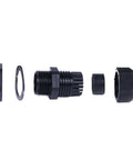IP68 Waterproof PG9 Cable Gland Joints With Gasket For 4-8mm Cable, adjustable lock nut connector, nylon sealed, disassembled view