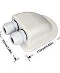 Top view of IP68 Weatherproof Solar Cable Entry Gland For RV Roofs And Marine Installations, Double Cable Through Entry Housing