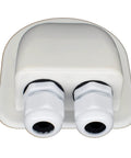 IP68 Weatherproof Solar Cable Entry Gland For RV Roofs And Marine Installations, Double Cable Through Entry Housing shown front view