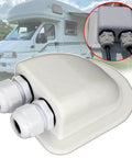 IP68 Weatherproof Solar Cable Entry Gland For RV Roofs And Marine Installations, Double Cable Through Entry Housing, Easy No Drill