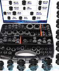IP68 Waterproof Cable Gland Kit 100Pcs Nylon Glands Assortment with Adjustable NPT and PG Gaskets in storage case