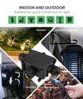 IP68 Waterproof 3 Way Junction Box with External Cable Gland and 2 Three Pole Terminals for outdoor lighting equipment.