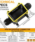 Technical specifications for IP68 Waterproof Outdoor Junction Box Built Tough For Real 2 Way Electrical Box with M20 Gland Connectors