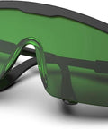IPL Laser Safety Glasses 200 To 2000nm Eye Protection For Hair Removal, green-tinted lenses, lightweight frame, front view.