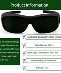 IR Five Point Zero Welding Safety Glasses Wrap Around UV Protection Arc Welding with product information.