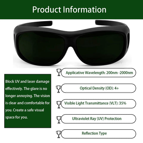 IR Five Point Zero Welding Safety Glasses Wrap Around UV Protection Arc Welding with product information.