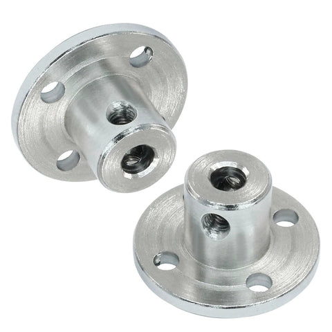 Rugged 4mm flange shaft couplings in a 4-pack for RC motors, featuring iron construction and precise alignment.