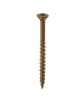 Iron Deck Screws Jar #8 x 2 1/2 Inch Brown 250 Count Bugle Head Exterior Wood Screws with Multi Purpose Thread Sharp Point and Ruspert Coating