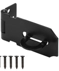 Heavy Duty Door Lock Hasp Latch 3 Inch, Iron Safety Packlock Clasp With Brushed Finish, includes screws, side view