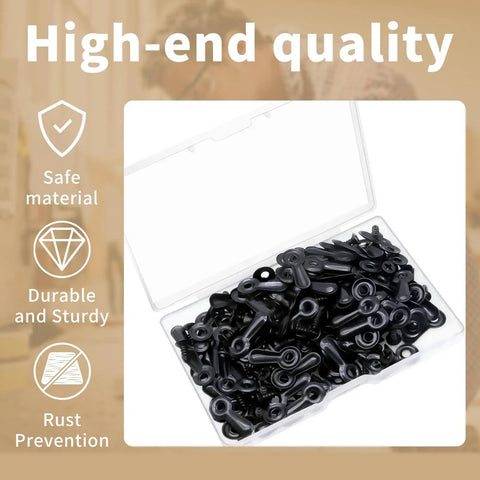 120 Pcs Picture Frame Backing Clips With Turn Buttons And Screws Durable Iron Frame Hardware For Securing Photos Paintings Posters Or Artwork Easy Install Back Fasteners Repair Kit in an open box