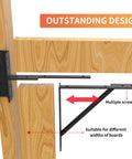 Heavy Duty Adjustable Gate Corner Brace Bracket Anti Sag Gate Kit installation illustration with labeled features on wood