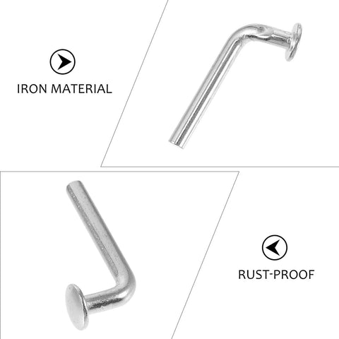 Pallet Rack Drop Pins 100 Pcs M5x5mm J Bolt Safety Clips Cross Beam Lock Pins For Warehouse And Home, iron material, rust-proof