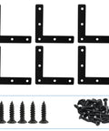 10Pcs 3 x 3 Inch L Bracket Corner Brace (80 X 80mm), Iron Flat Corner Bracket, Metal L Shaped Support Brace, Right Angle Repair Plates with Screws