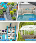 Garden irrigation setup, swimming pool area, cold water supply lines, and water collection system; key uses of 6 Pack 9/16-18 UNF Inner Hex Head Pipe Plug, Carbon Steel Socket Fitting with O Ring Seal for Closing Pipe Ends, High Pressure Washer, Irrigation, Sprinkler, and Fluid System Applications.