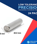 Ivar Shelf Dowel Pins Replacement Pack Of 24 6x40mm Compatible With IKEA Part 101324 For IVAR Bookshelf Steel Pin Close-Up