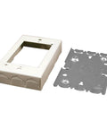 B2 Metal Raceway For Extending Power In 500 Series 1 Gang Outlet Box 1 Inch Deep Ivory Carded UL Listed Wiremold Solution By Legrand