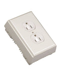NM2-D Nonmetallic Plastic Raceway For Extending Power And Concealing Cords Outlet Kit With Wall Plate Ivory Finish