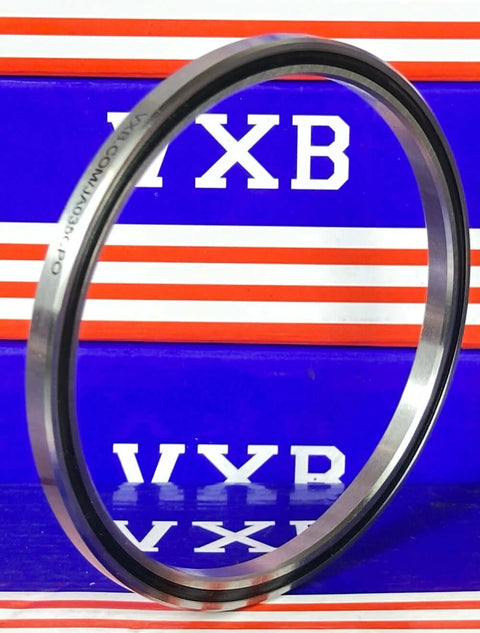 JA035CP0 Slim Thin Sealed Bearing 3-1/2" x 4" x 1/4" inch side view, showcasing chrome steel construction.