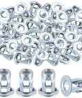 50 Pack Jack Nuts 1/4-20 Threaded Inserts Petal Nuts And Blind Fasteners For Plastic And Metal Projects Zinc Plated Steel And Aluminum Alloy