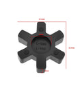 Black NBR rubber spider for 2 Pack L099 L100 Jaw Coupling Inserts for Lovejoy Martin Browning, 63.5mm OD, 25mm bore, 16mm thick