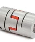 NBK Japan MJC-20-GR 1/4" to 3/8" Jaw-type Flexible Coupling, metal construction, side view