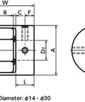 NBK Japan MJC-14-EWH 1/4" to 1/4" Jaw-type Flexible Coupling - Buy Bearings online - Fast US Shipping