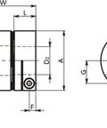 NBK Japan XHW-39C-19-19-NBK 19mm to 19mm Jaw-type Flexible Coupling technical drawing with dimensions.