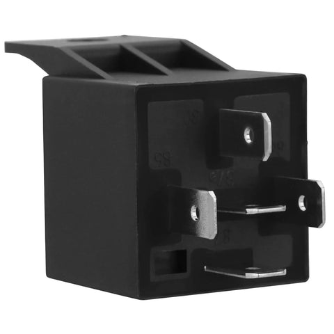 2 Pack JD1914 Car Relay 12V 40A SPDT 5 Pin Waterproof Auto Relay side view with Ag alloy contacts