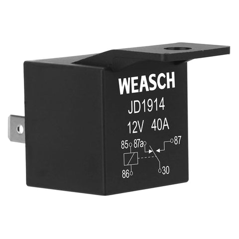2 Pack JD1914 Car Relay 12V 40A SPDT 5 Pin Waterproof Auto Relay for boats, tractors, trucks, motorcycles, starters, beefy heavy duty