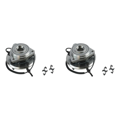 Image of Front Left And Right Wheel Bearing And Hub Assembly Two Piece Set For 2007 2017 Jeep Wrangler JK Direct Fit OE Replacement.