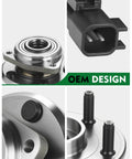 Set of 2 Front Wheel Bearing and Hub Assembly with ABS for Jeep Wrangler 2007 to 2010 3.8L V6 close-up details