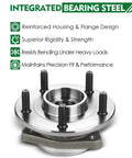Set of 2 Front Wheel Bearing and Hub Assembly with ABS for Jeep Wrangler 2007 to 2010 3.8L V6 showing integrated design features