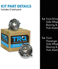 Front Left And Right Wheel Bearing And Hub Assembly Two Piece Set For 2007 2017 Jeep Wrangler JK Direct Fit OE Replacement box