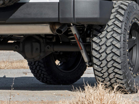 0-3 Inch N3 Rear Shock Absorbers for 1997-2006 Jeep Wrangler TJ 54mm Shock Body installed on a Jeep rear axle