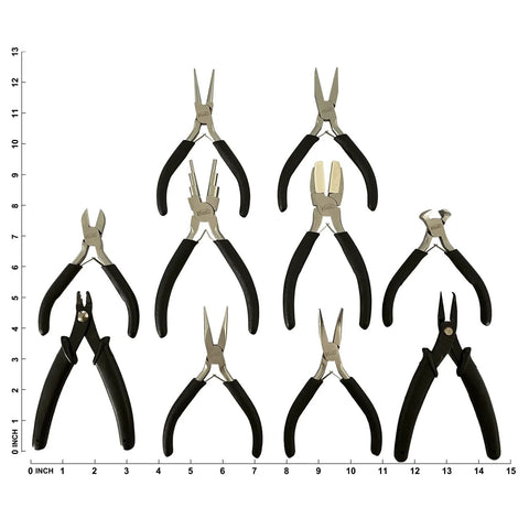 10 Piece Jewelry Pliers Set For Beading And Jewelry Projects Including 6 Step Bail Making Pliers Nylon Jaw Pliers Round Nose Pliers