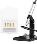 Jewelry Spot Welding Pen With Tungsten Needle Clip And Pole Clip, Pro Grade High Purity Tungsten Steel Round Rod Set on stand