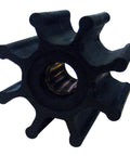 Johnson Pump 09-1028BT-1 F7B Impeller (MC97), black marine-grade rubber, front view