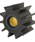 Johnson Part Number 09-819B-9 nitrile marine pump impeller, front view showing dimensions, spline bore
