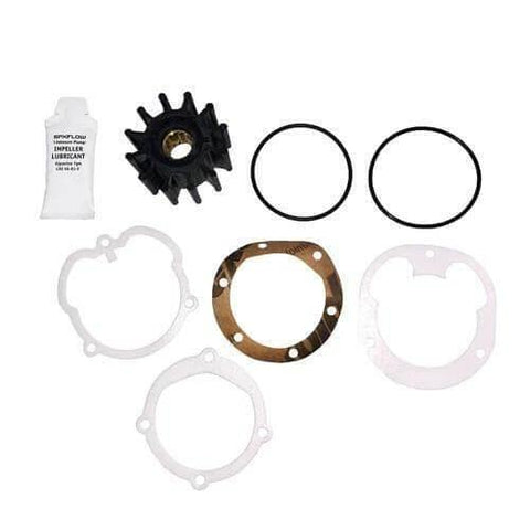 Johnson Pump (09-1027B-10) F5b 1/64" Long Impeller kit with gaskets and lubricant, displays full component set