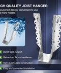 Joist Hangers 2x8 for Wood 18 Gauge Galvanized Face Mount Joist Hanger Bracket for Deck Floor Rafter Framing Ceiling