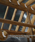 25 Pcs 2x6 Joist Hangers,20 Gauge Metal Face Mount Joist Hangers, Lu26 Joist Hanger Galvanized, Hurricane Ties installed on a wooden roof frame