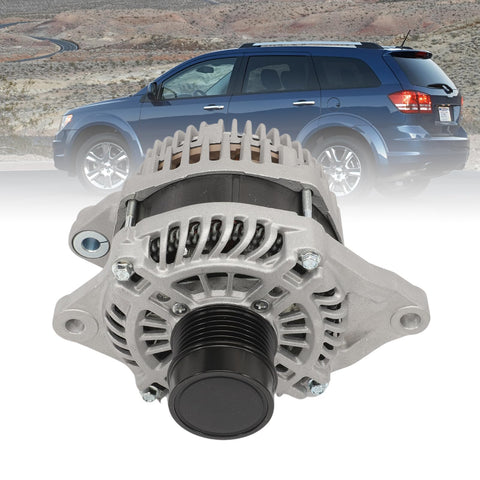 Beefy High-Output Alternator For 2009-2018 Journey 2.4L L4 Four-Cylinder Replaces 04801490AA 4801490AA 4801490AC 4801490AD A2TX0281 A002TX0281ZC AMT0216 11440 2035080 40048104 For Reliable Battery Charging And Strong Electrical Performance installed in vehicle.