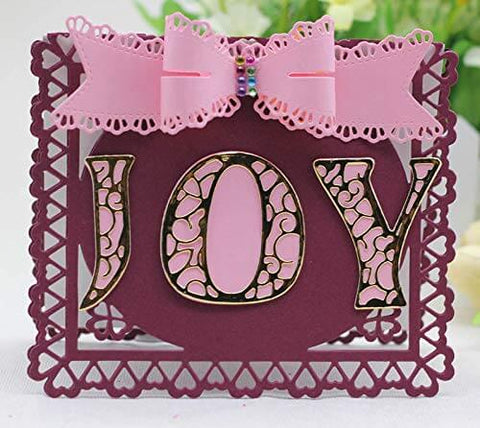 Card using 26 Piece Alphabet Letter Metal Cutting Dies For Scrapbooking Card Making And Paper Crafts Dope Die Cuts Vintage 5 cm Height