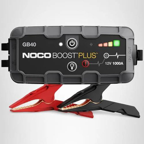 1000 Amp UltraSafe Jump Starter 12V Lithium Battery Booster Pack Portable Jump Box Power Bank and Jumper Cables For 6.0L Gas and 3.0L Diesel Engines Up To 20 Starts Per Charge With Spark Proof and Reverse Polarity Protection