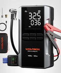 4000A Jump Starter With 160 PSI Air Compressor, 88.8Wh Battery Pack, LED display, jumper cables, and accessories