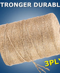 Natural Jute Twine 805 Feet Bulk Rope 2 Mm Thick 3 Ply For Crafts Gardening Gift Wrapping Wedding Decor Macrame Knitting Packing