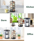 Rotating Coffee Pod Carousel For K Cups Holds 35 Pods Spins 360 Degrees on a kitchen counter