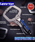 Heavy Duty C Clamp Locking Pliers Set With Swivel Pads And Rubber Soft Grips for Welding and Woodworking Projects by KARRYTON